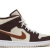 Wmns Air Jordan 1 Mid SE 'Cream Dark Chocolate'