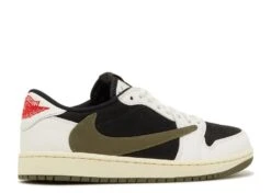 Travis Scott X Wmns Air Jordan 1 Retro Low OG 'Olive' -Best Sneaker Store 3 92